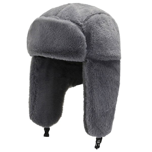Vuxen vinterkomfort plysch rysk hatt vindtät helhattöra