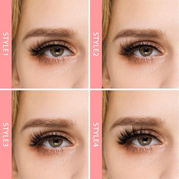 Naturlig Faux Mink: Återanvändbara Ögonfransar, Mjuk Syntetisk Fiber, Fluffiga Minkfransar, 8D Volym För Dramatisk Look, Osynlig Tejp 3D Design För Livfull Look