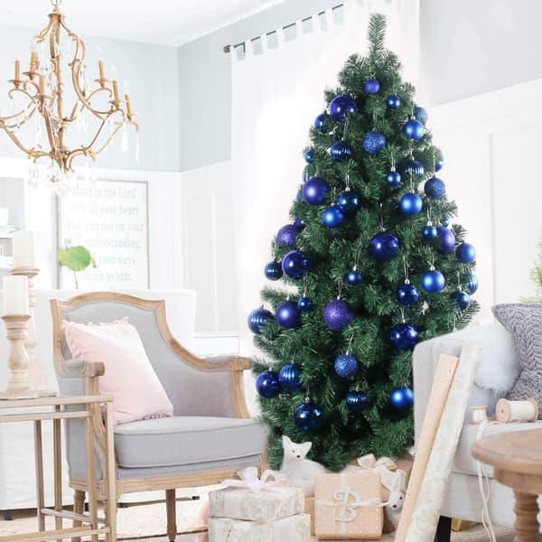 Julekuler til juletreet - Juletrepynt hengende kuler blue