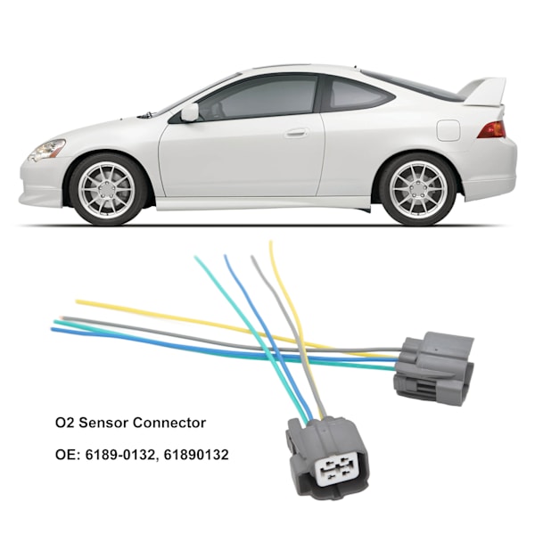 2 stk O2-sensor kontakt 4-pin 6189‑0132 Oksygensensor ledningsnett for Acura Civic CR‑V Accord