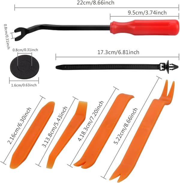 Plastnitteclips, plastnittebeskytter fast sort og hvid