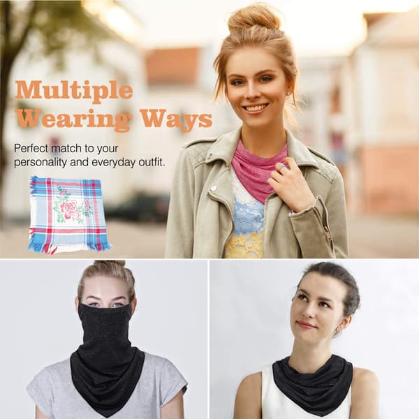 Klassisk tryckt fyrkantig scarf för äldre