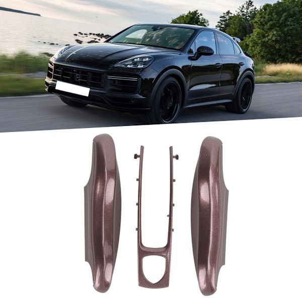 Nøkkelbeskyttende deksel for bilnøkkel med fjernkontroll, 3 deler, erstatning for Cayenne Panamera 911 Taycan, rosa