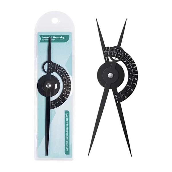 Brow Buddy Kit med gyllene snittet-kaliper, avtagbara muttrar och bultar för vänster- och högerhänta, professionellt ögonbrynsritverktyg för precision