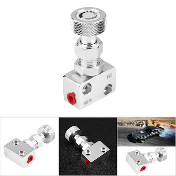 Broms Proportioneringsventil Universal Motorsport Broms Avstängningsventil Tryckregulator Silver