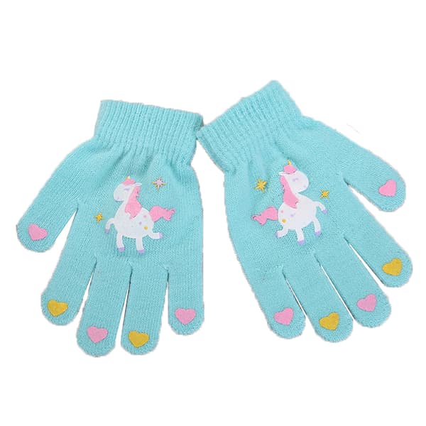 Barnehansker, strikkede vinterhansker, elastiske helfingerhansker for gutter og jenter style 2