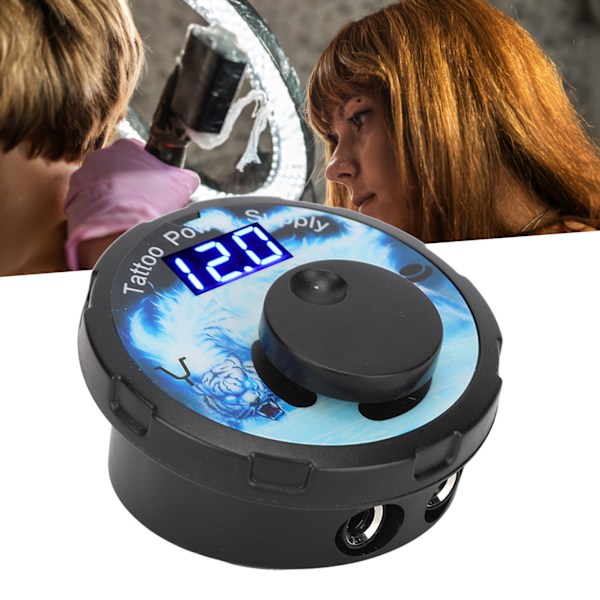 Tatuageffekt 3‑12V Justerbar LED-display Blå Digital Tatuageffekt 100‑240V EU-kontakt