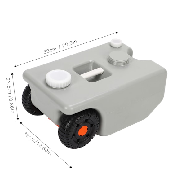 Bärbar RV Avfallstank 25L Stor Kapacitet Tote Tank HDPE Vattentank för Båt