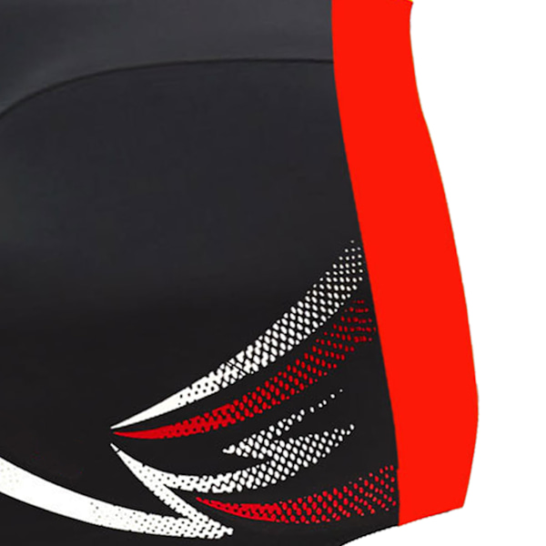 Män Badbyxor Snabbtorkande Stretch Andningsbar Slim Fit Knytband Mode Print Män Badkläder för Simning Röd XXL (100‑140kg / 220.5‑308.6lb)