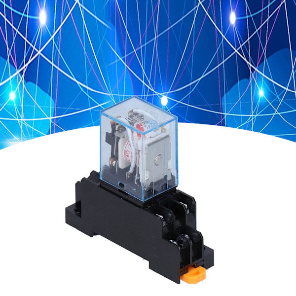 LY2NJ 8-pins elektromagnetiske strømsreléer med sokkelbaseindikatorlys for motorer Industrielle reléer 10AAC220V