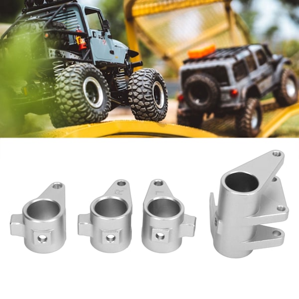 Axelrörslänkfäste Set Aluminium Motvikt Öka Länkstångsfäste Adapter för SCX10 PRO Silver