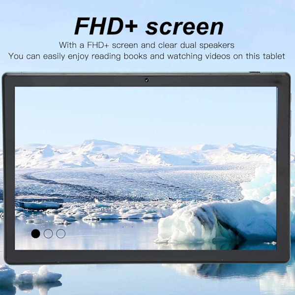 10,1 tums surfplatta för Android 10 6GB RAM 128GB ROM 5G WIFI 4G-nätverksstöd Snabbladdning FHD-surfplatta EU-kontakt 100‑240V EU-kontakt Grön