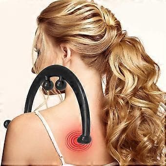 Ryg- og nakkemassageapparat - til triggerpunktsfibromyalgi smertelindring og selvmassagekrogstokterapi (style596)