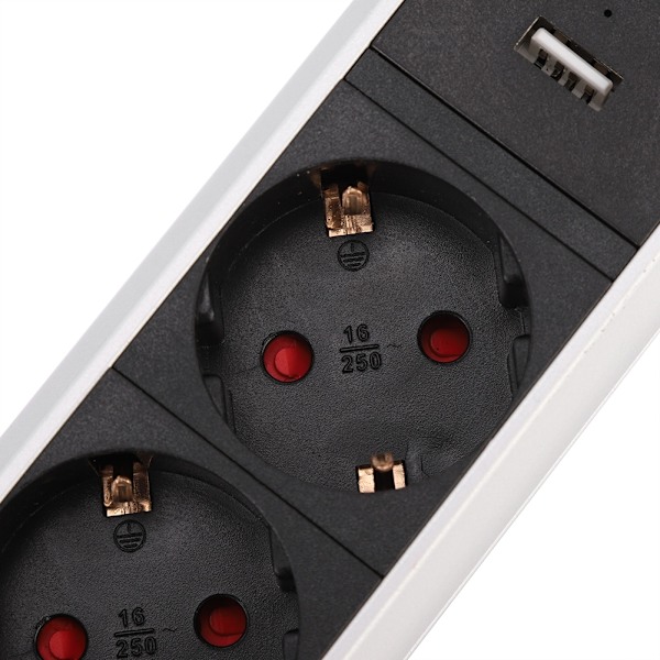EU 3/4/5/6 Ports Strømstik Bord Elektrisk Stikkontakt Skrivebords Strømudtag Opladning 220V (4 Ports)