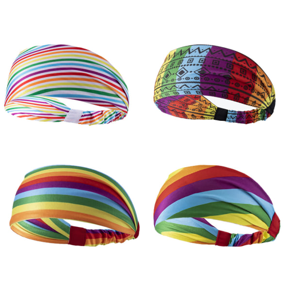 Rainbow pannebånd for kostyme, trening, sport, Pride Parade, fo