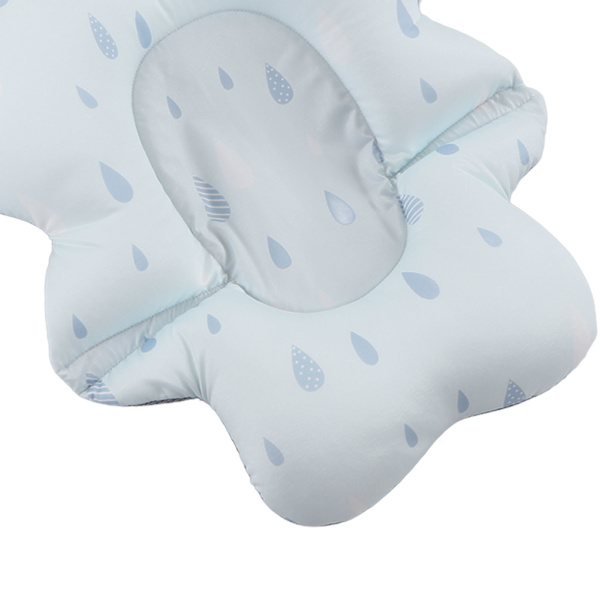 Baby Badekar Sæde Universal Flydende Foldbar Blød Komfortabel Baby Badekar Støtte Måtte til Babybad Blå Vanddråbe