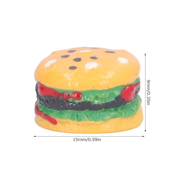 Miniature Madspil Burger Model Børns Hamburger Legetøj 1/12 Dukkehust Tilbehør til Børn 3 År+
