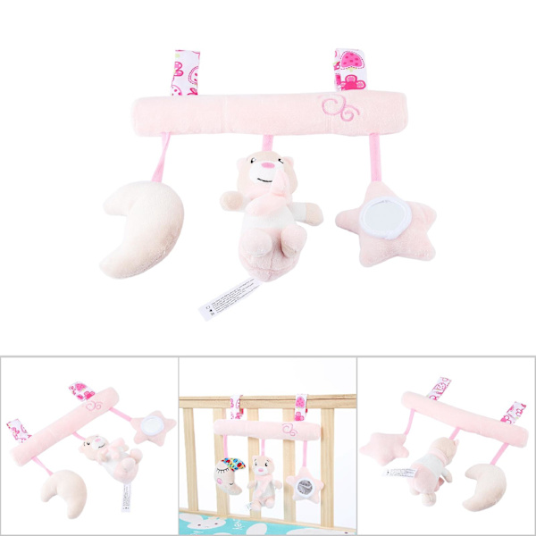 Baby Barne-Kryssdyr Rasle Henger Leke Utdannende Fargerike Leke (Rosa)
