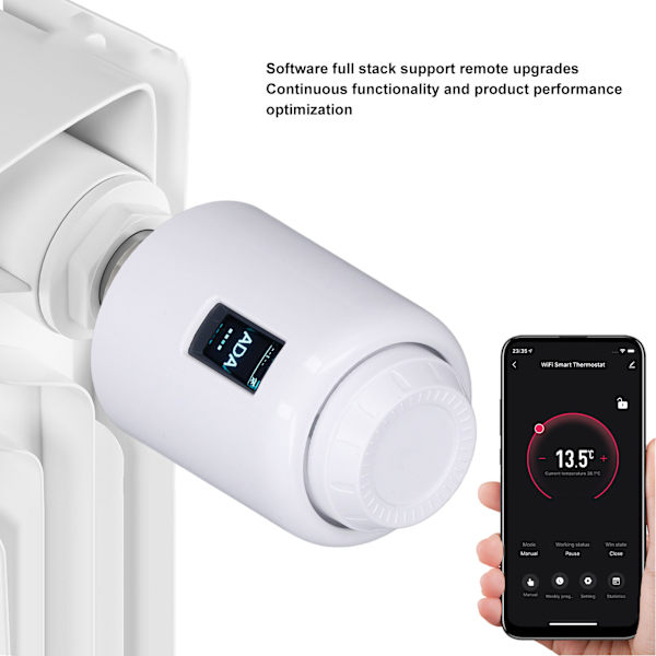 Smart Radiator Termostatventil WiFi Digital Elektrisk Oppvarming Hjemtemperaturregulator for Tuya APP-kontroll