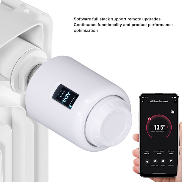 Smart Radiator Termostatventil WiFi Digital Elektrisk Opvarmning Hjem Temperaturregulator til Tuya APP Kontrol
