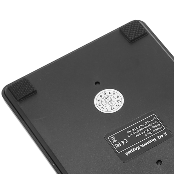 2.4G USB Numeerinen Näppäimistö 19 Näppäintä U-Muotoinen Kannettava Mini Hiljainen Numeronäppäimistö Kirjanpitoon Rahoitukseen Pankkitoimintaan Musta