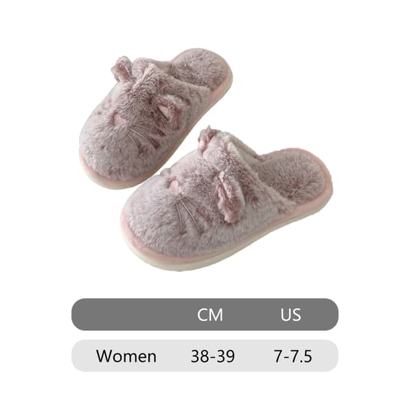 Hjemmesko til kvinder Fuzzy Søde Dyr Memory Foam Indendørs Hjemmesko Påske Thanksgiving Jule Hjemmesko
