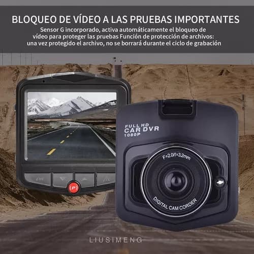 Kompakt Dash Cam-videoopptaker for biler, nattsyn 170° vidvinkelobjektiv Dash Cam med G-sensor parkeringsovervåking, loop-opptak bevegelse