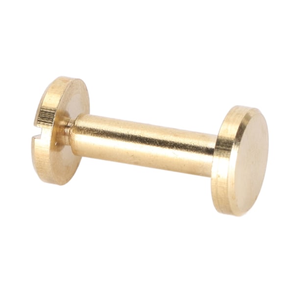 50 Set Bindande Nitar Runda Platt Huvud Mässing Spårskruv Nitar för Bälten Väskor Plånböcker Skor Jackor Läder Tyg 10x15mm / 0.39x0.59in