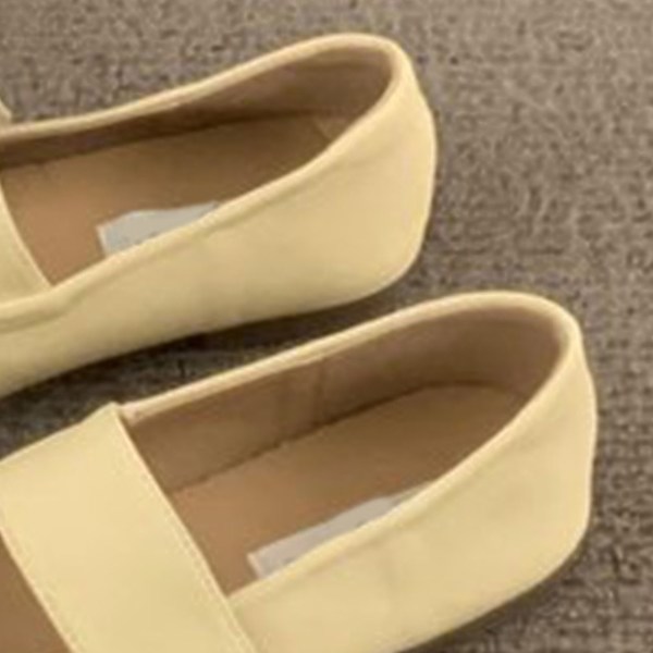 Damesko Brede Stropper Enkle Enkle Søte Elegante Stilig Anti-Skli Myk Såle Retro Ballerina Gave Aprikos 36