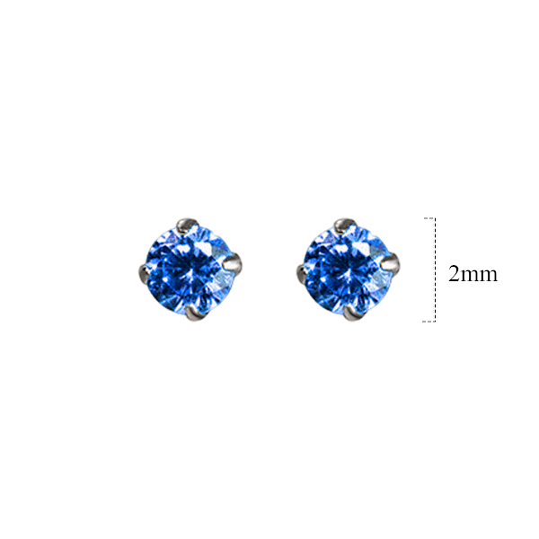 S925 Sterling Sølv Mini Fire-Claw Farvet Diamant Enkelt Diamant Ørestik Ørehull Simpel Lille All-Match Kvinders Øreringe G6535