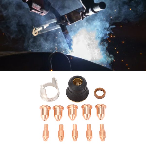 13-delars set plasmaskärning förbrukningsmaterial kit 56811 munstycke 56576 0.9mm elektrod 56255 spets för Harbor Freight Titanium 45A