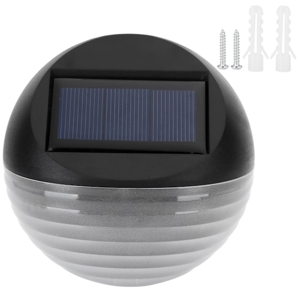 Solcellsvägglampa Halvcirkelformad Smart Sensor Utomhus Vattentät Dekorativ Landskapsbelysning Vitt Ljus