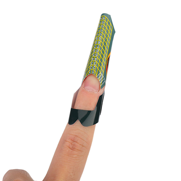 100 st Reusable Nagelförlängningsmallar för UV-Gel Nagelförlängning, Papperstråg, Nagelkonsttillbehör