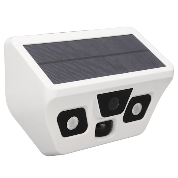 Solcellsdriven Mörkerkamera Rörelsesensor Belysning IP56 1080P 120 Grader Uppladdningsbar Utomhussäkerhetskamera