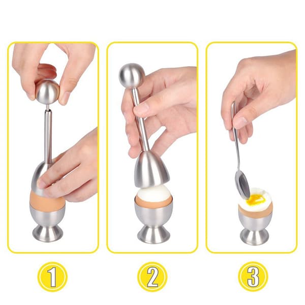 Egg topper, eggeglass, eggåpner, eggkutter, knekker
