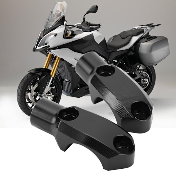 1 Par Motorcykelspegel Fäste M10 X 1.5 Medurs Gänga Justerbar Järnstyre Spegelklämma För F900XR G310R Svart