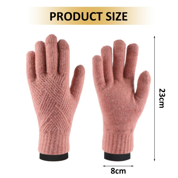 Women's Winter gloves Touch screen double cashmere elastic warm