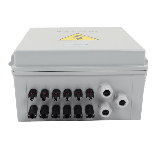 PV Kombinationsbox 6 Strängar IP67 Vattentät Solkombinationsbox med 15A Säkring 40KA Överspänningsskydd DC1000V