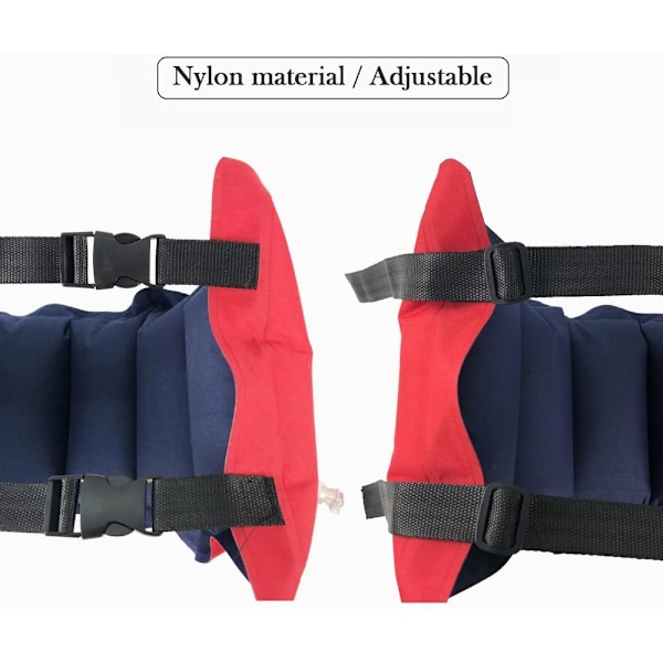 Uppblåsbar Simtränare, Ergonomisk Design Justerbart Flythjälpmedel för Icke-Simmare, Bekvämt Nackstöd och Högkvalitativ Uppblåsbar Nylon Sim
