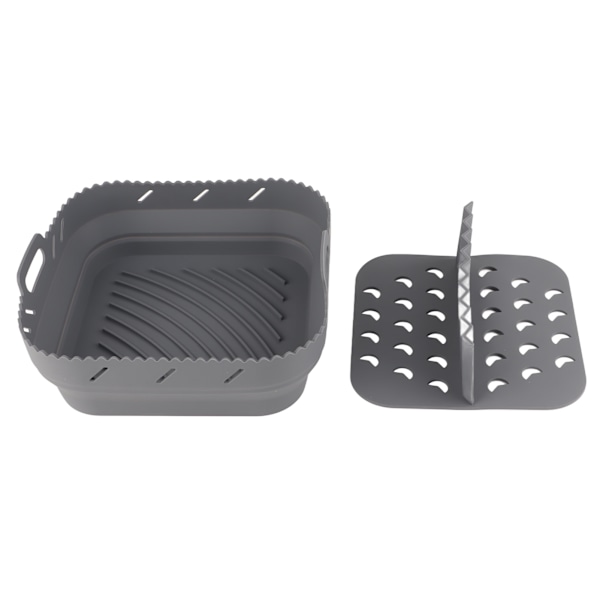 Airfryer-papper, återanvändbara silikon airfryer-papper för mångsidig användning i dina köksapparater, non-stick yta för enkel rengöring, grå