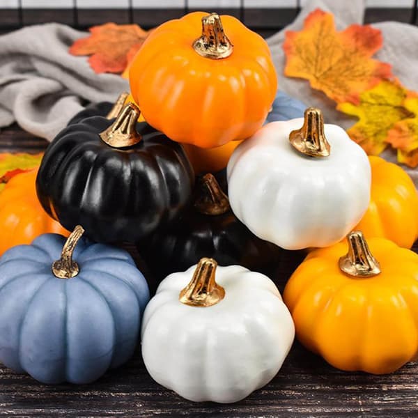 Borddekoration, Kunstige Skumgræskar, Håndlavede Kunstgræskar til Efterår Halloween Thanksgiving Hjemmefest Dekoration, Efterår