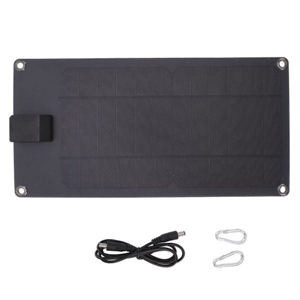 8W 5V Solpaneler USB-utgångsport Polysilicium Solladdare Power Bank Bärbar Solladdare för Flygplan Gatulampor