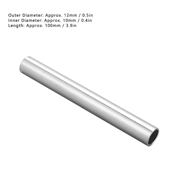 10 st Aluminiumrör Runda Raka Rör Robotstödsverktyg Dia 12mm 6100-1012-0100