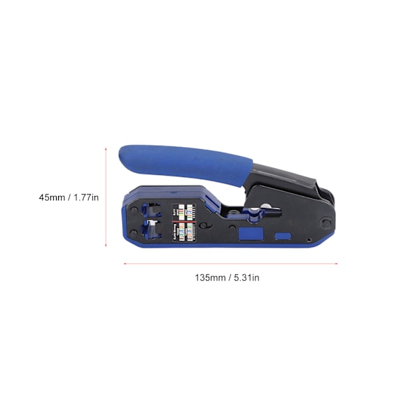 RJ45 Krympeverktøy Ethernet Nettverkskabel Krymper Wire Stripper Cutter for Cat5 Cat6