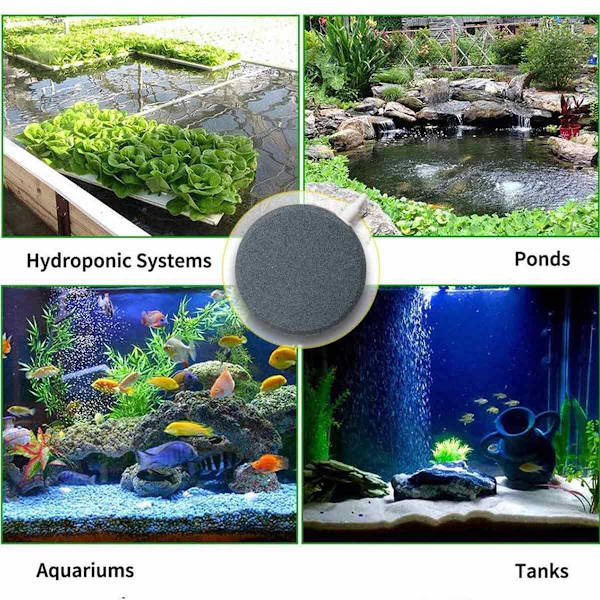 Luftare Bubbel Diffuser för Hydroponik och Akvarier, Luftare Bubbel Diffuser, Luftpumps Tillbehör för Hydroponik, Högeffektiv Keramik