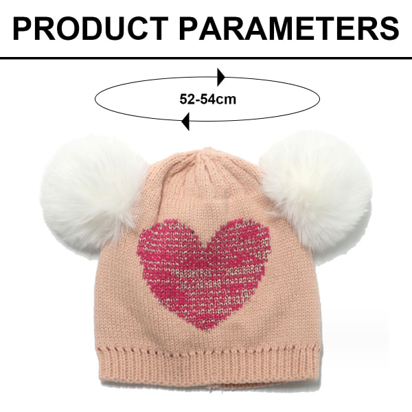 Beanie Women - 2 Pom Ears Cable Knit Winter Warm Fleece Hat - Wo