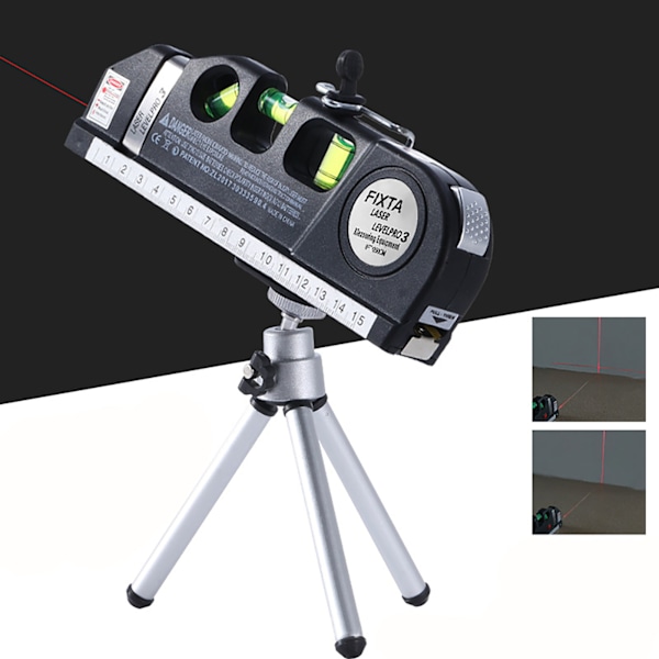 Laseritasoitusmitta 3 Linjaa Joustava Tarkka Nauha Ergonomisesti Suunniteltu Tarkka Kupla Laserlinjan Taso