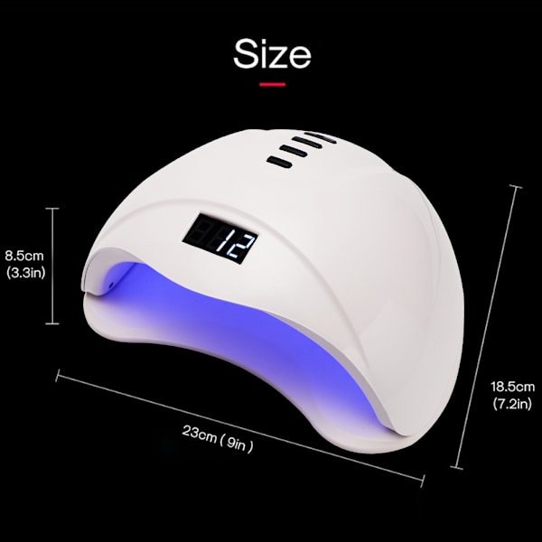 Professionel 52W Neglekunst LED Lampe Tørrer Gel Polish Hærdende Manicure EU Stik
