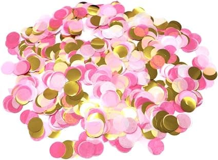 Rosa bursdagskonfetti - 500g bryllupsdekorasjonskonfetti