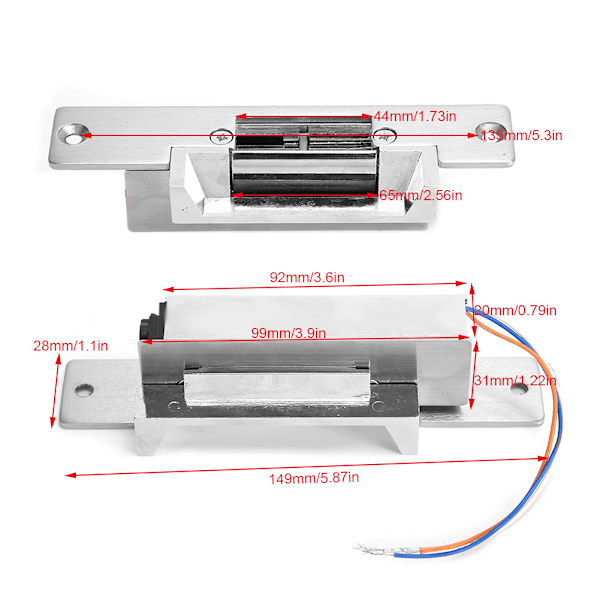 NO/NC Katode Elektronisk Adgangsdørslås med Signalfeedback DC12V